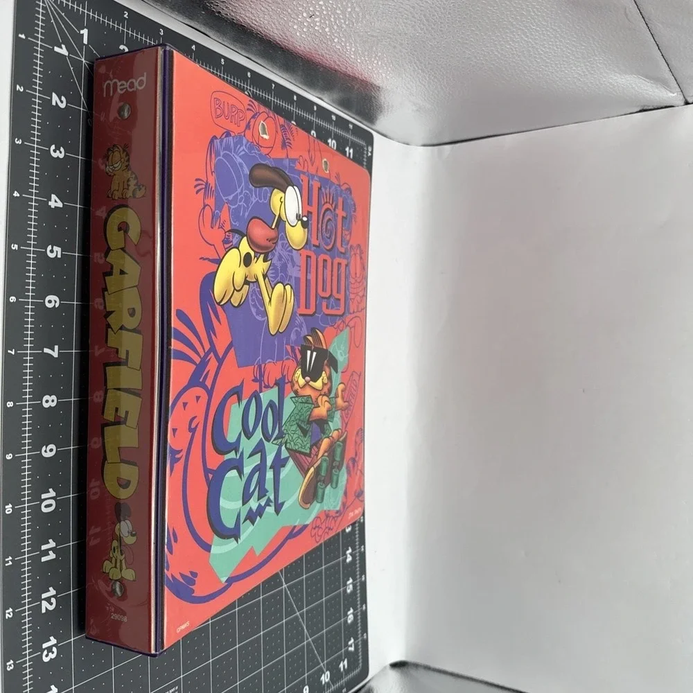 Vintage Garfield Mead 3-Ring Binder Planner Clipboard Metal Clip & Planner 1990s